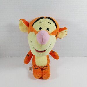 Disney Plush Tigger Big Large Head Stuffed  Plush 9" Winnie the Pooh Pink Nose